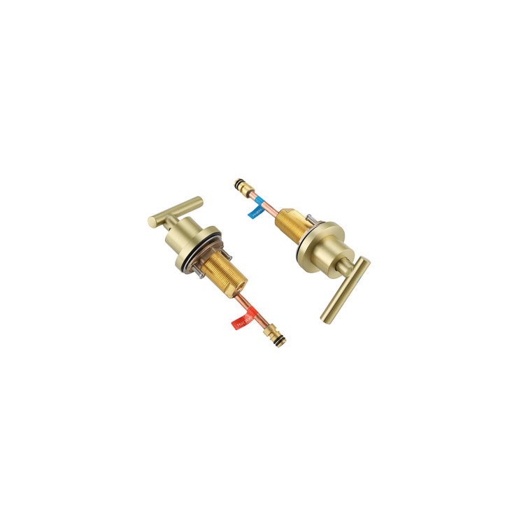 Brushed Gold Stainless Steel 2-Handle Widespread Bathroom Faucet