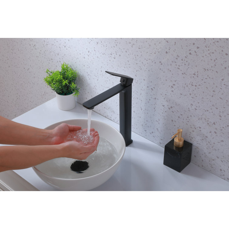 Matte Black Single-Handle Vessel Sink Bathroom Faucet