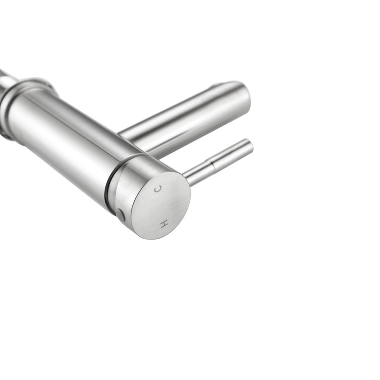 Brushed Nickel Single-Handle Bathroom Faucet with Ceramic Disc
