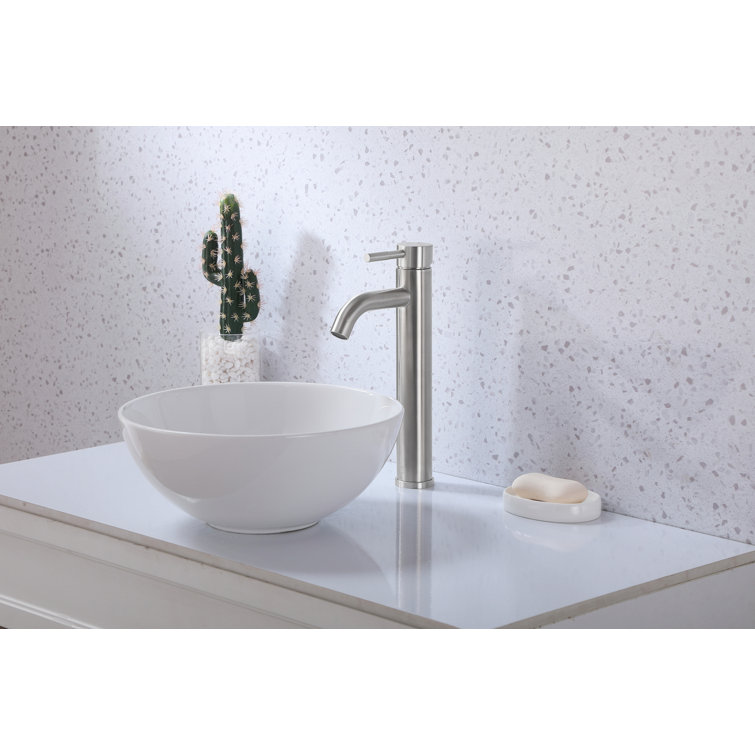 Victor Brushed Nickel Single Handle Bathroom Faucet