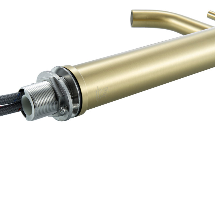 Brushed Gold Stainless Steel Single-Handle Bathroom Faucet