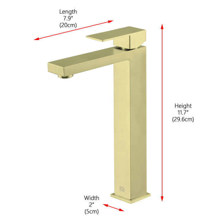 Brushed Gold Stainless Steel Single-Handle Bathroom Faucet