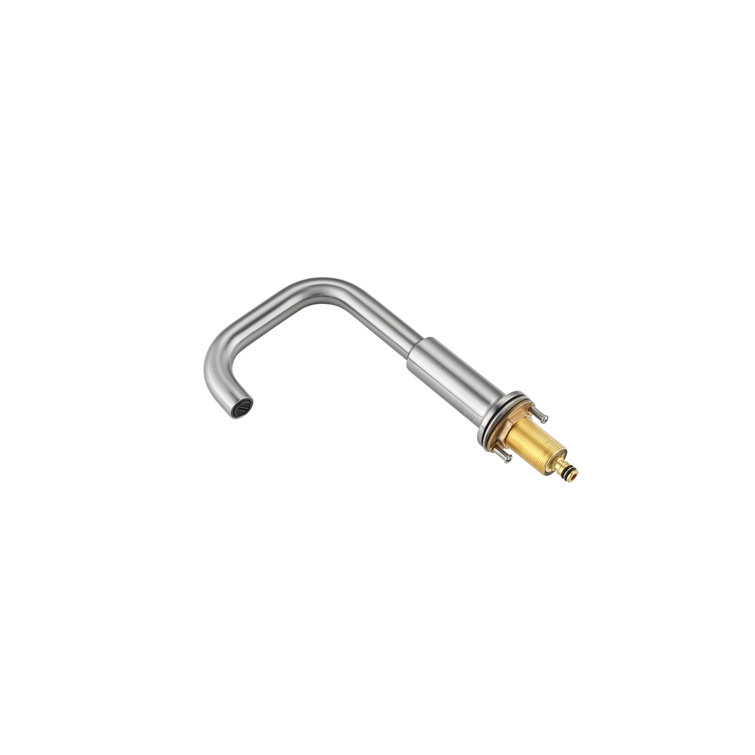 Brushed Nickel Double Handle Corrosion Resistant Bathroom Faucet