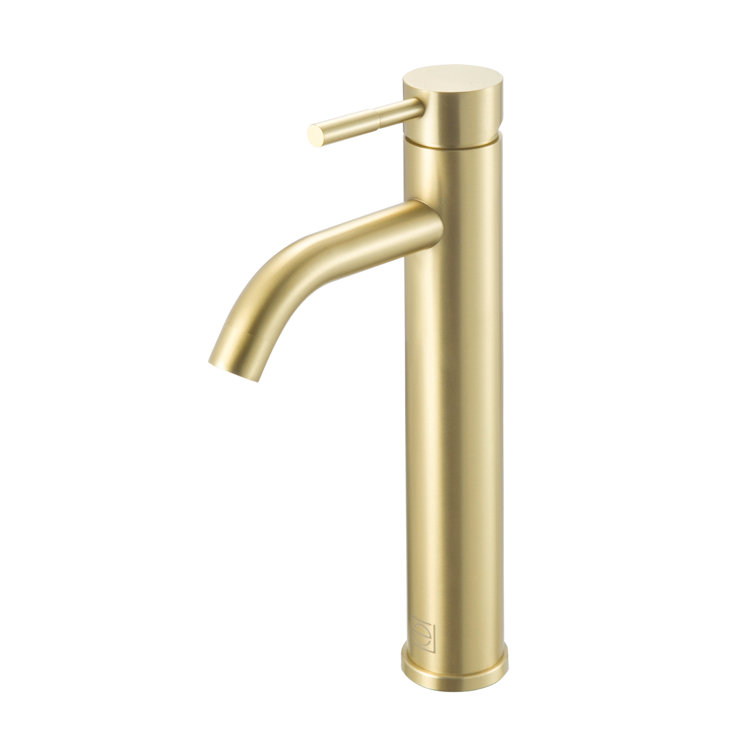 Brushed Gold Stainless Steel Single-Handle Bathroom Faucet