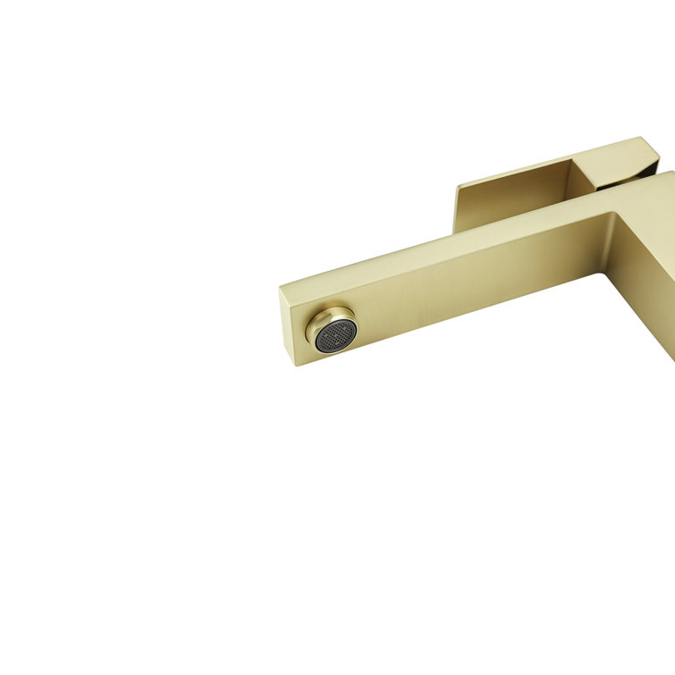 Brushed Gold Stainless Steel Single-Handle Bathroom Faucet