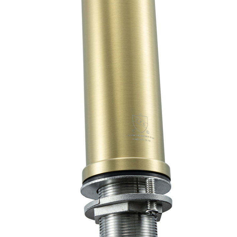Brushed Gold Stainless Steel Single-Handle Bathroom Faucet