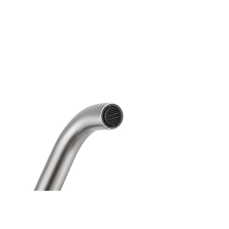 Brushed Nickel Double Handle Corrosion Resistant Bathroom Faucet