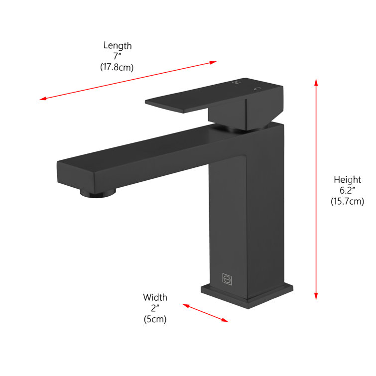 Matte Black Stainless Steel Single-Handle Bathroom Faucet