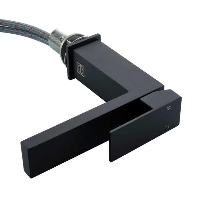 Matte Black Stainless Steel Single-Handle Bathroom Faucet
