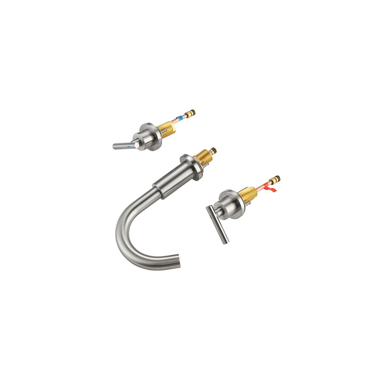 Leah 8-Inch Brushed Nickel Double Handle Bathroom Faucet