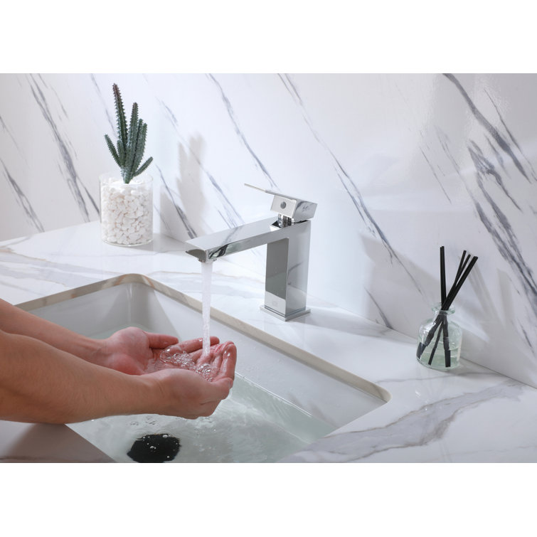 Jakob Chrome Single-Hole Single-Handle Bathroom Faucet