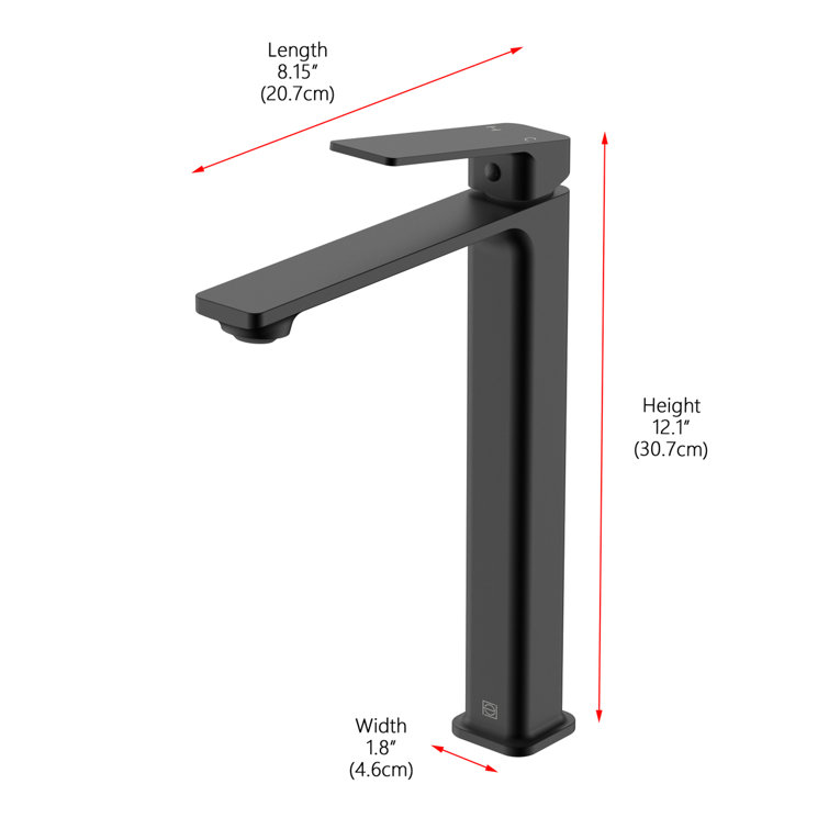 Matte Black Single-Handle Vessel Sink Bathroom Faucet