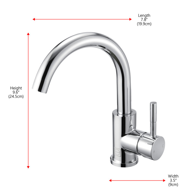Chrome Single Handle Corrosion Resistant Bathroom Faucet