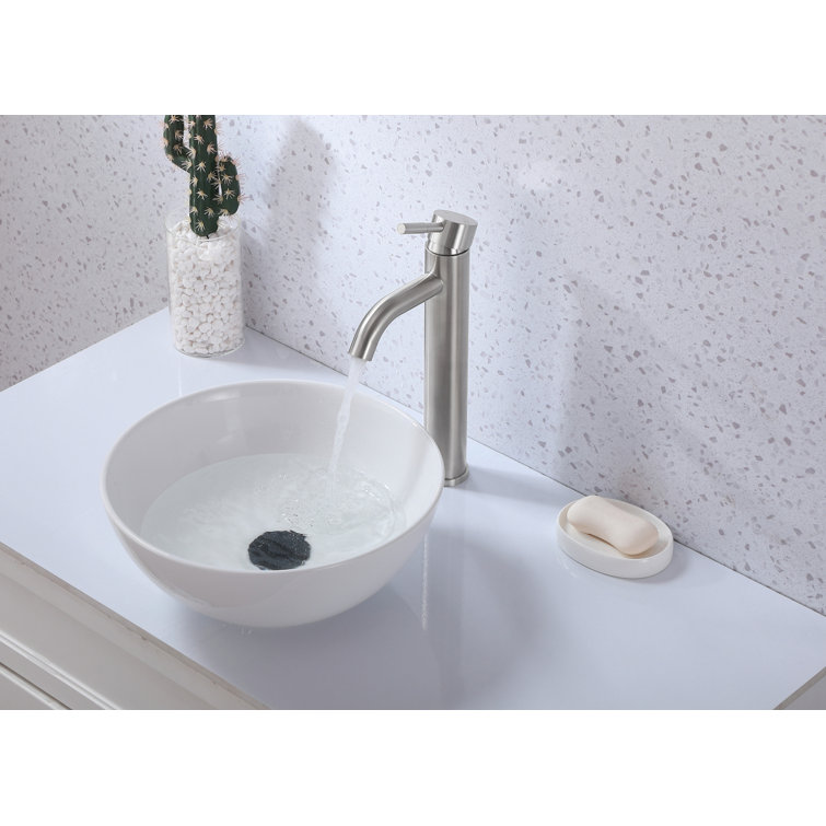 Victor Brushed Nickel Single Handle Bathroom Faucet