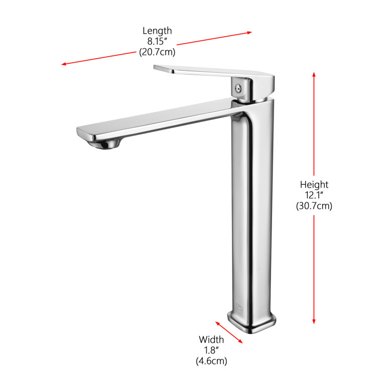 Lena Chrome Single-Handle Bathroom Faucet with Ceramic Valve