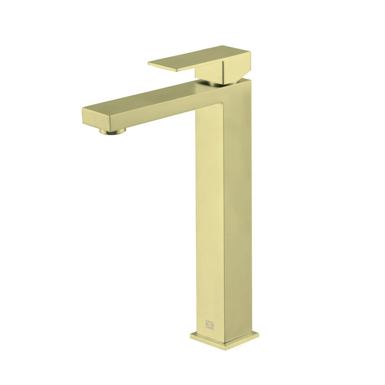 Brushed Gold Stainless Steel Single-Handle Bathroom Faucet