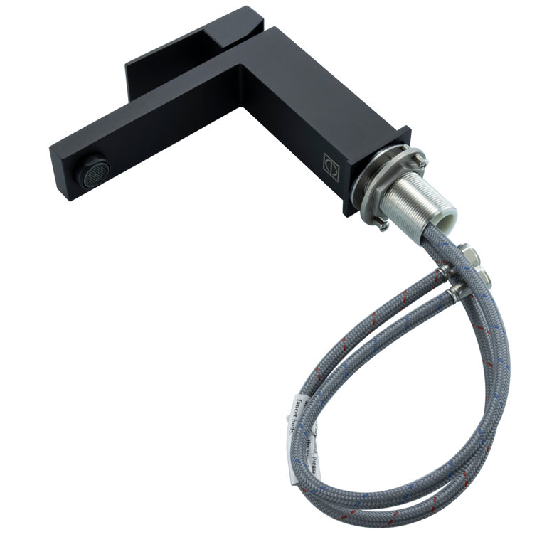 Matte Black Stainless Steel Single-Handle Bathroom Faucet