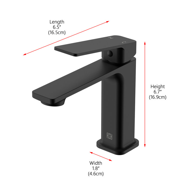 Matte Black Brass Single-Handle Bathroom Faucet