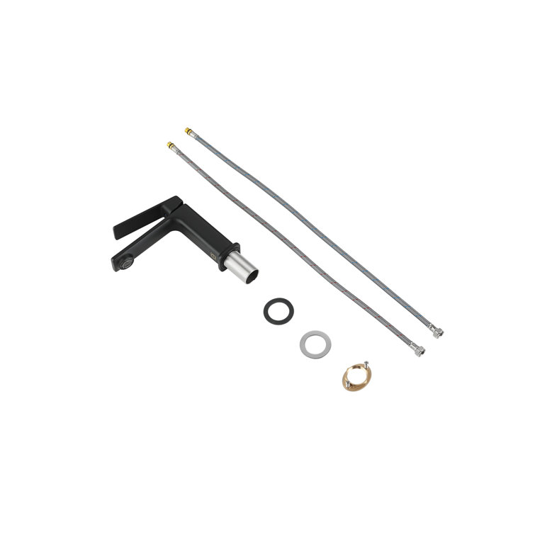 Matte Black Brass Single-Handle Bathroom Faucet