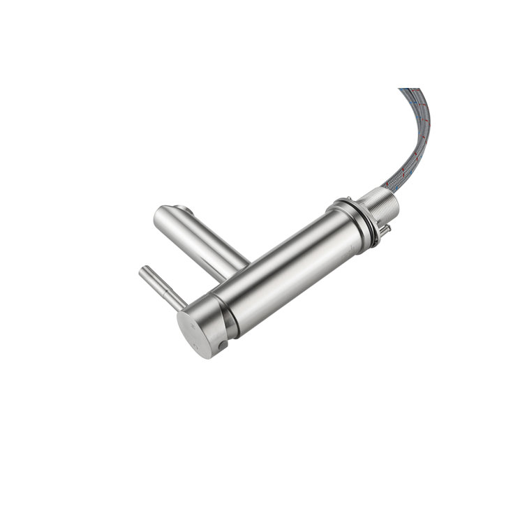 Brushed Nickel Single-Handle Bathroom Faucet with Ceramic Disc