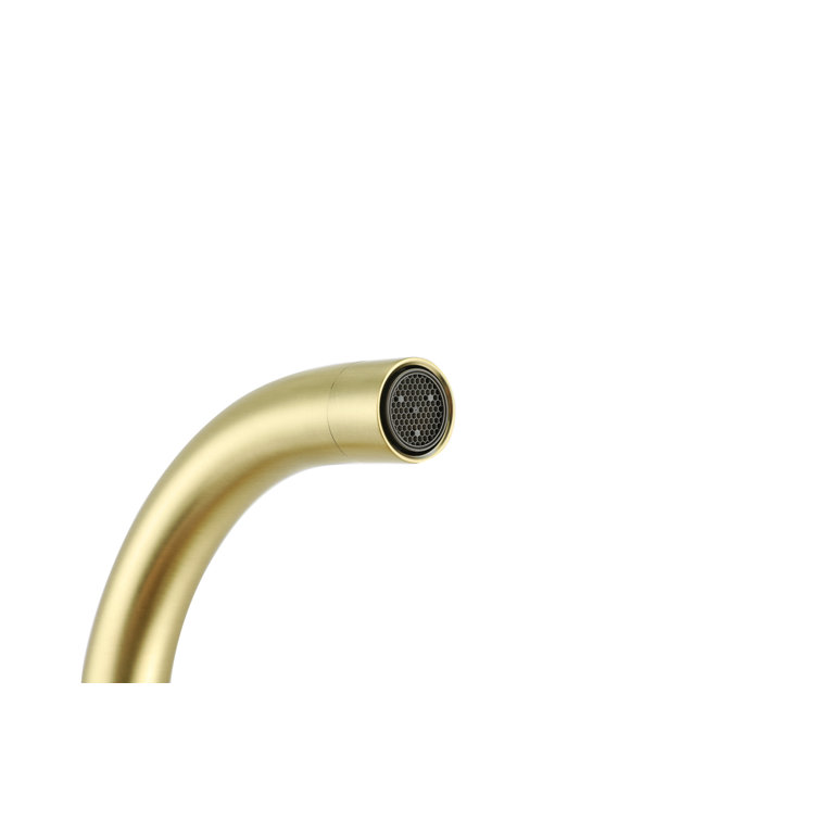 Brushed Gold Stainless Steel 2-Handle Widespread Bathroom Faucet