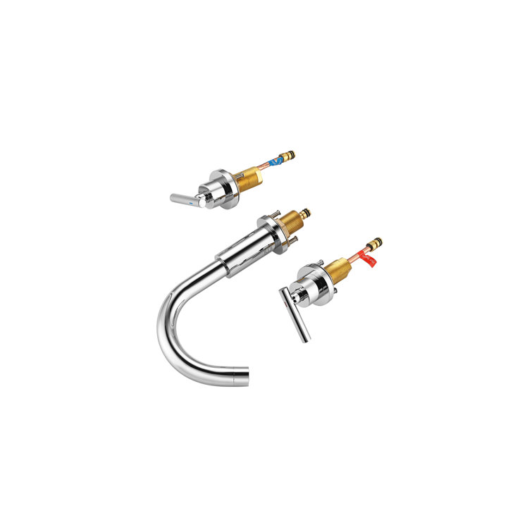 Leah Chrome 8-Inch Widespread Double Handle Bathroom Faucet