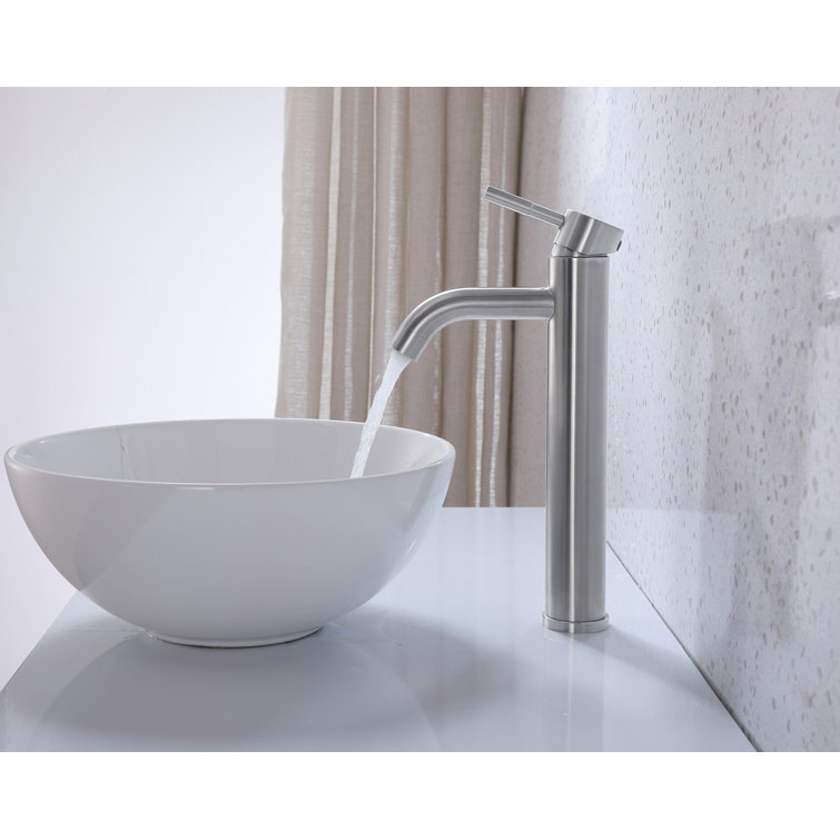 Victor Brushed Nickel Single Handle Bathroom Faucet