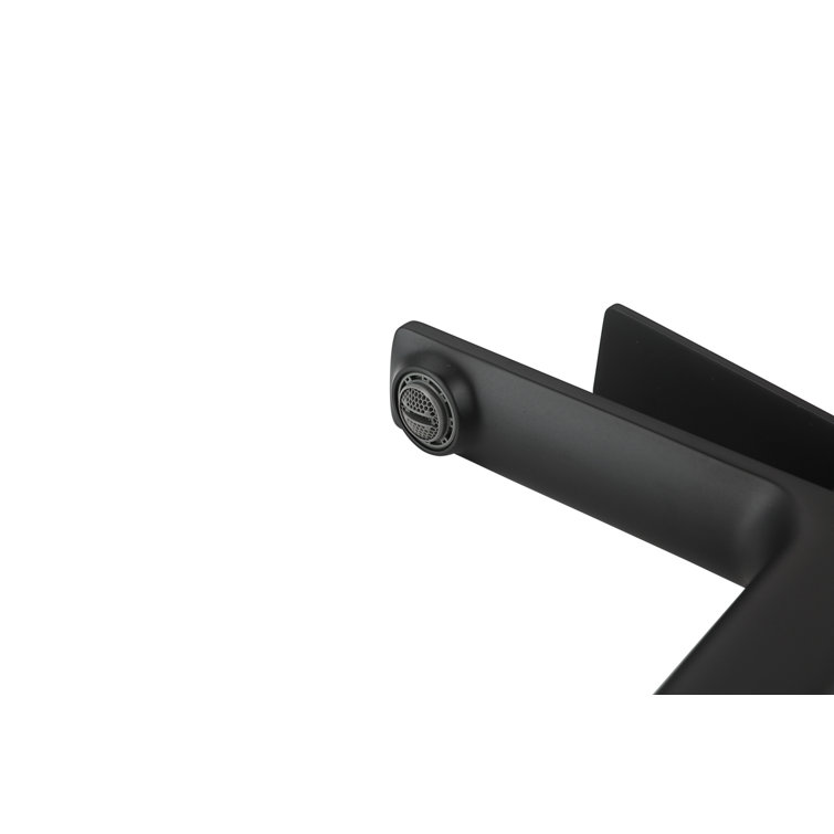 Matte Black Brass Single-Handle Bathroom Faucet