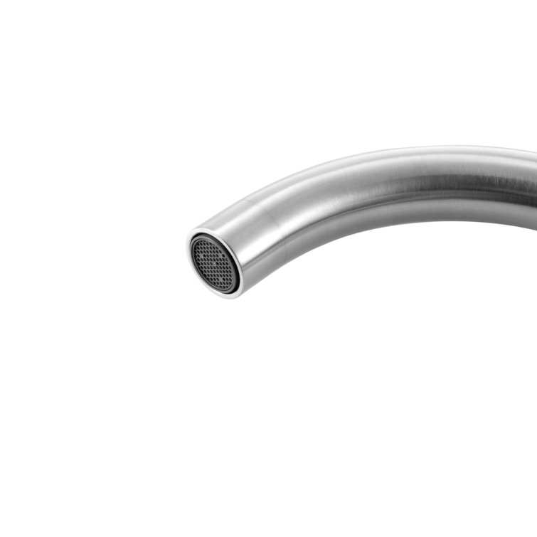 Brushed Nickel Single-Handle Bathroom Faucet with Ceramic Disc