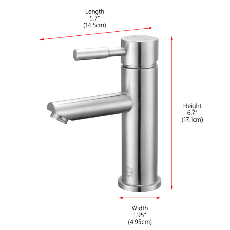 Brushed Nickel Single-Handle Bathroom Faucet with Ceramic Disc
