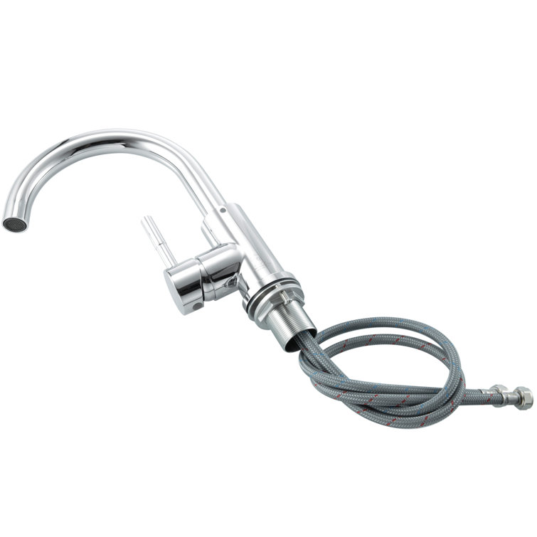 Chrome Single Handle Corrosion Resistant Bathroom Faucet