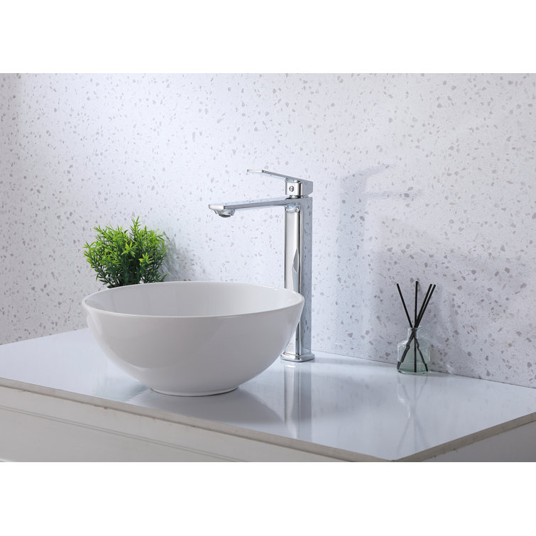 Lena Chrome Single-Handle Bathroom Faucet with Ceramic Valve