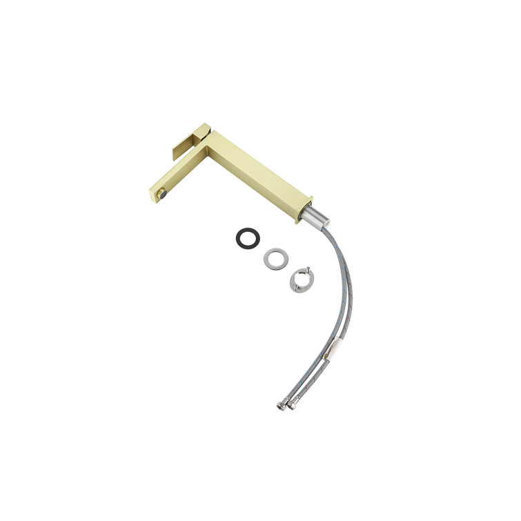 Brushed Gold Stainless Steel Single-Handle Bathroom Faucet