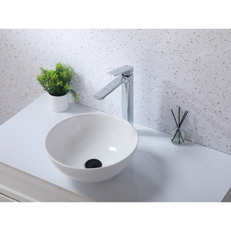 Lena Chrome Single-Handle Bathroom Faucet with Ceramic Valve