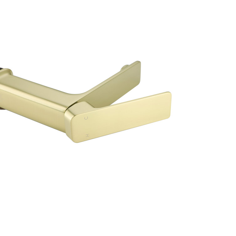 Brushed Gold Single-Handle Brass Bathroom Faucet