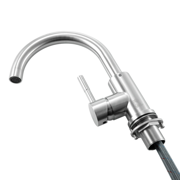 Brushed Nickel Single-Handle Bathroom Faucet with Ceramic Disc