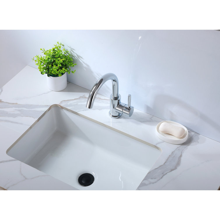 Chrome Single Handle Corrosion Resistant Bathroom Faucet