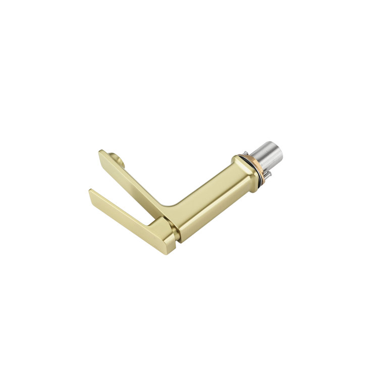Brushed Gold Single-Handle Brass Bathroom Faucet