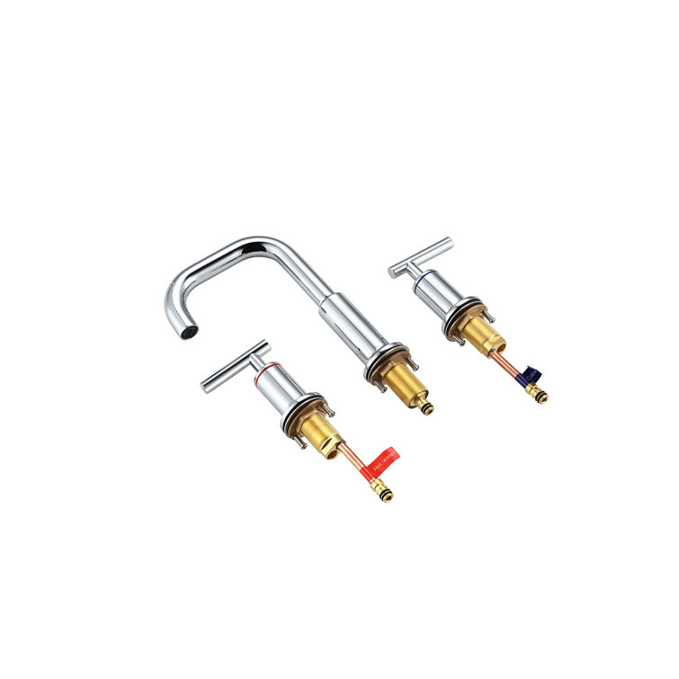 Tobias Chrome 8 in. Widespread Double Handle Bathroom Faucet
