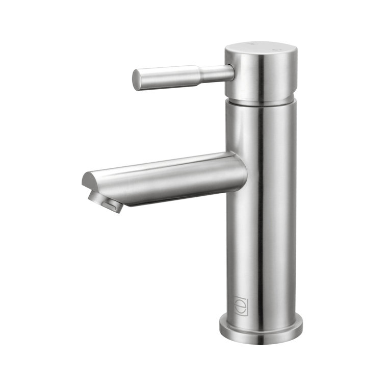 Brushed Nickel Single-Handle Bathroom Faucet with Ceramic Disc