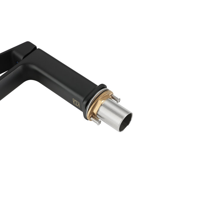 Matte Black Brass Single-Handle Bathroom Faucet