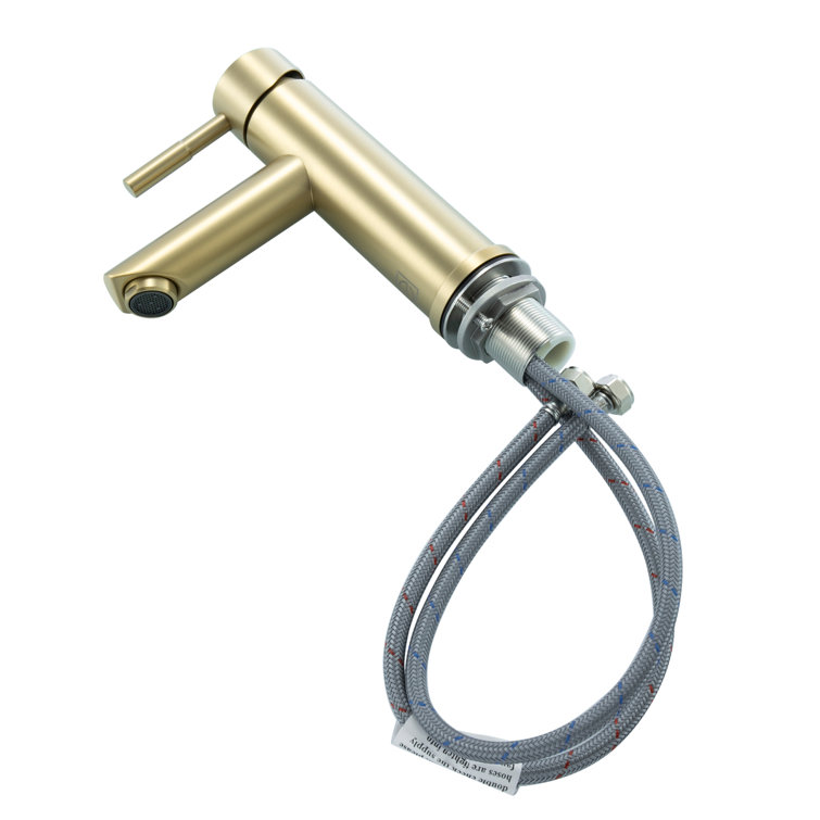 Brushed Gold Stainless Steel Single-Handle Bathroom Faucet