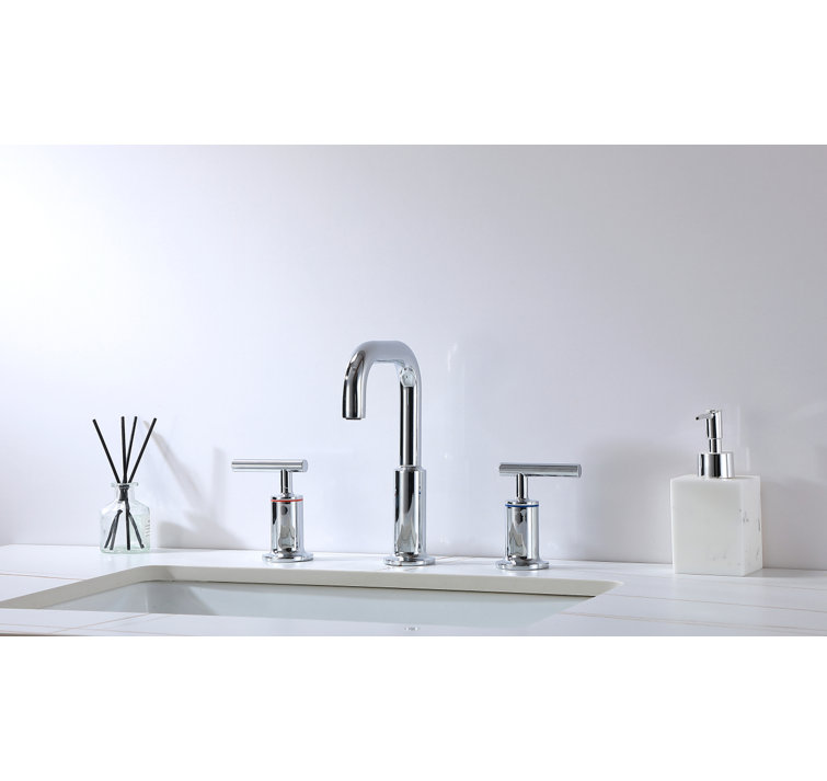 Tobias Chrome 8 in. Widespread Double Handle Bathroom Faucet
