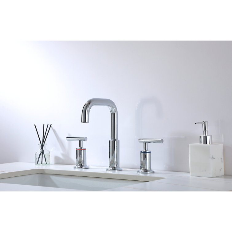 Tobias Chrome 8 in. Widespread Double Handle Bathroom Faucet