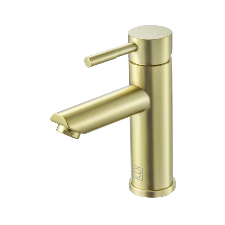 Brushed Gold Stainless Steel Single-Handle Bathroom Faucet