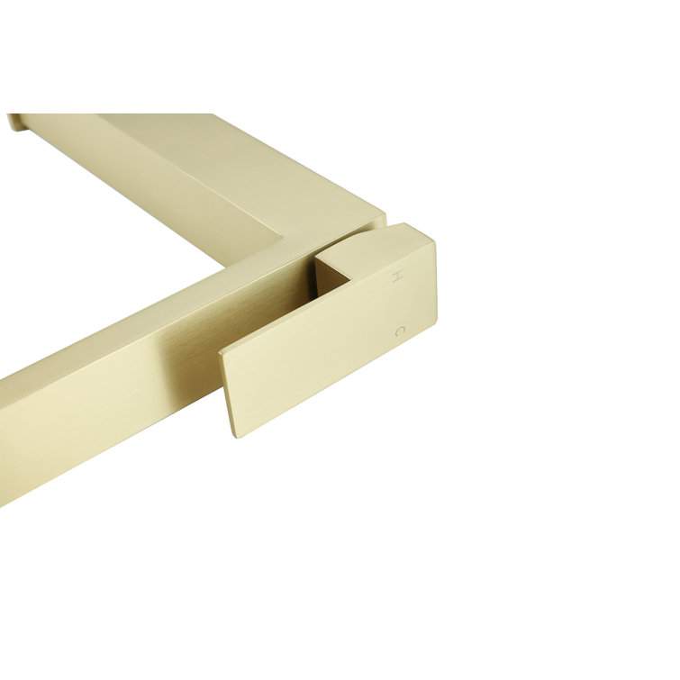 Brushed Gold Stainless Steel Single-Handle Bathroom Faucet