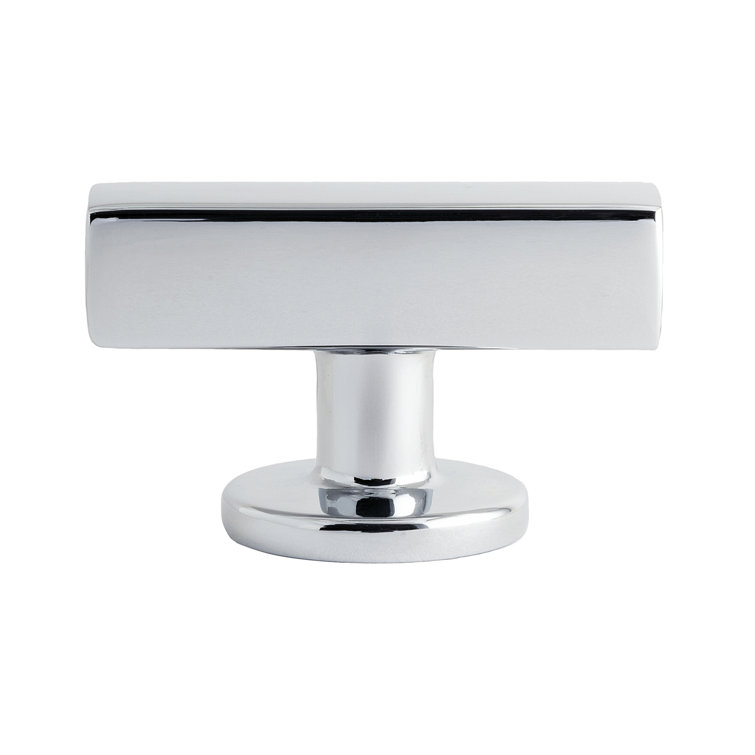 Flynn Chrome Brushed T-Handle Bar Knob with Mounting Hardware