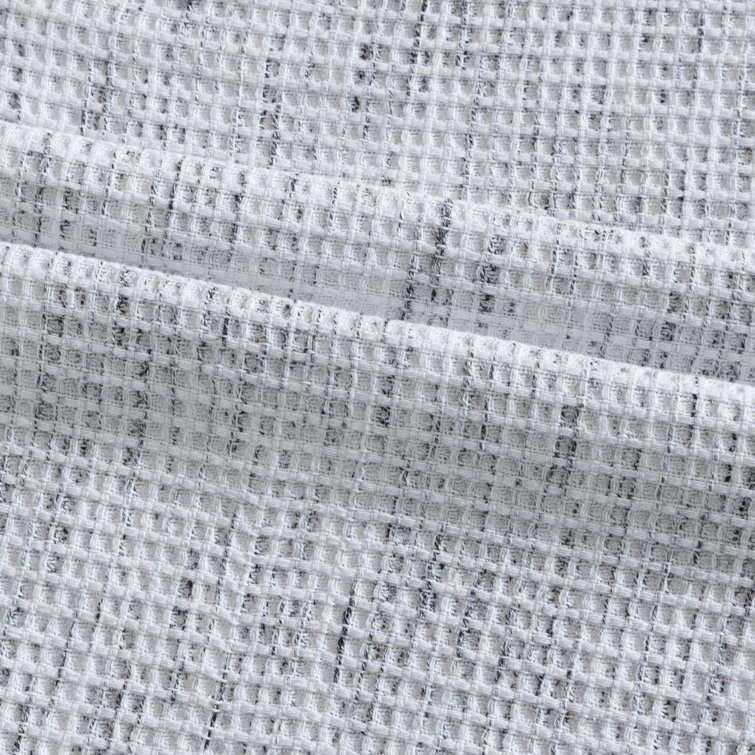 King White and Black Cotton Waffle Weave Blanket