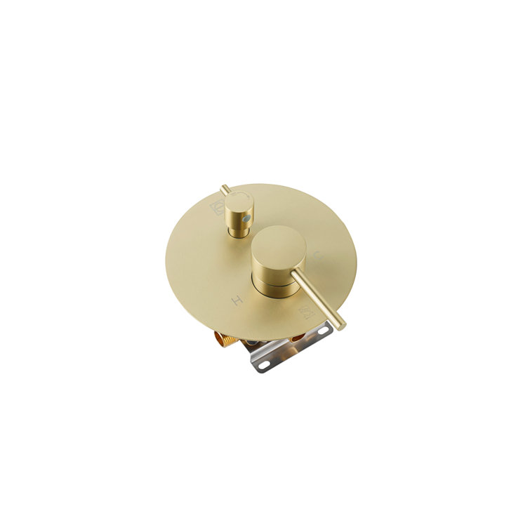 Brushed Gold Brass Handheld Wall Mounted Shower System