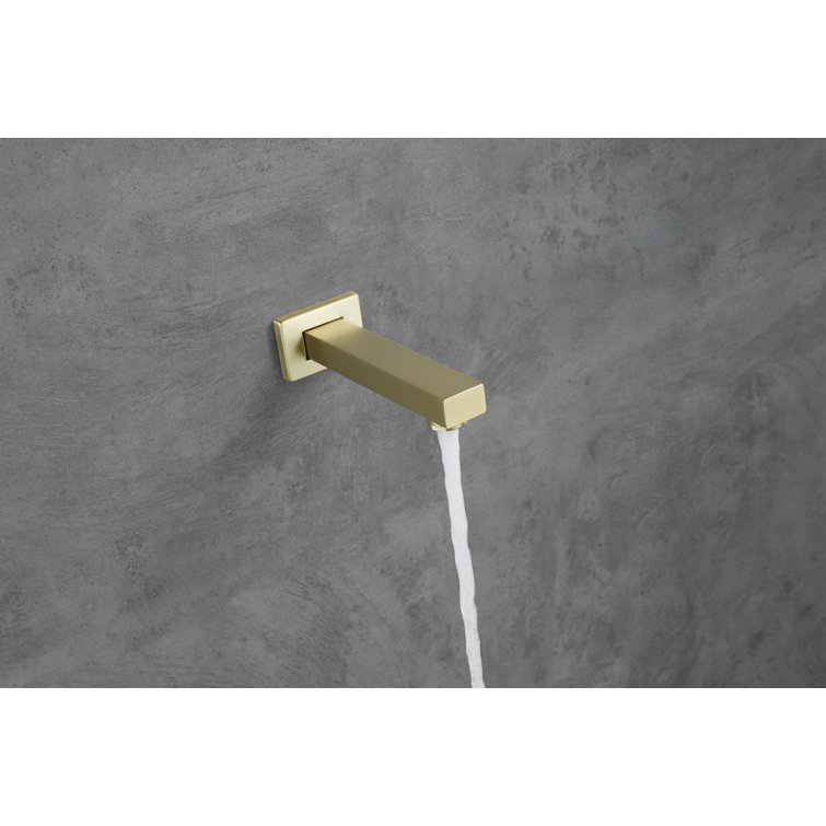 Brushed Gold Brass Handheld Wall Mounted Shower System